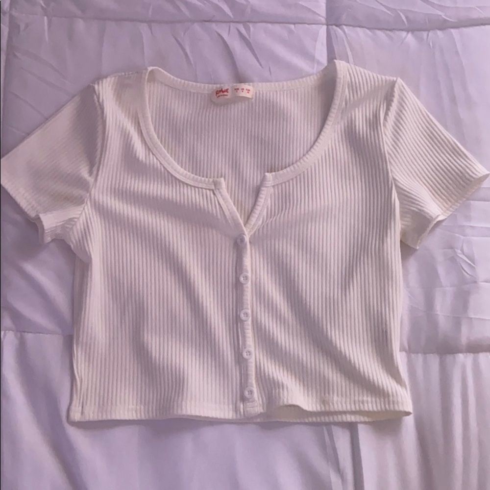 ROMWE White Crop Top